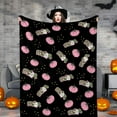 thumbnail image 3 of 50''*60''Halloween Blanket Cute Ghost Boo Halloween Throw Blankets Spooky Throws for Kids Adults Lightweight Soft Warm Cozy Flannel for Sofa Bedding Decorations Yellow, 3 of 7