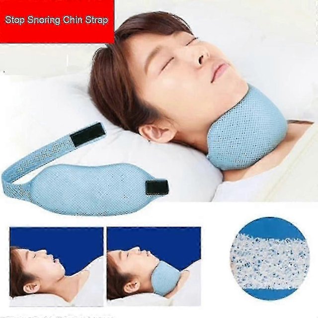 Anti Snoring Neck Brace - Adjustable Stop Snore Jaw Belt For Better Sleep - Apnea Chin Support Strap - Night Sleeping Aid