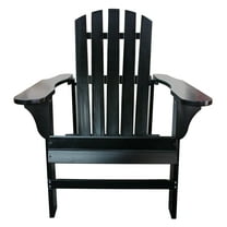 Leigh Country TX 39008 Adult Patio Adirondack Chair - Black