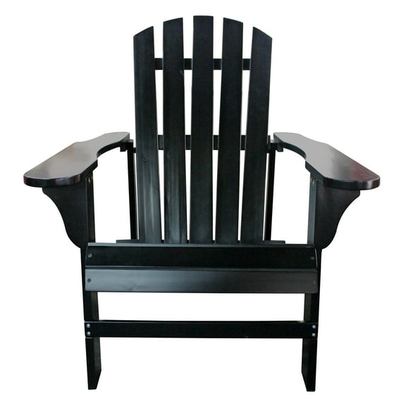 Leigh Country TX 39008 Adult Patio Adirondack Chair - Black