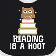 thumbnail image 4 of Inktastic Reading is a Hoot Librarian Girls Baby Bib, 4 of 4