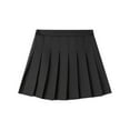 thumbnail image 4 of UAYOTSE Girls Pleated Skirts Built in Shorts Little Kid Athletic Flowy Skorts Skirts Toddler Girls Tennis Skorts for Girl(2-3 Years,D25-Black), 4 of 4
