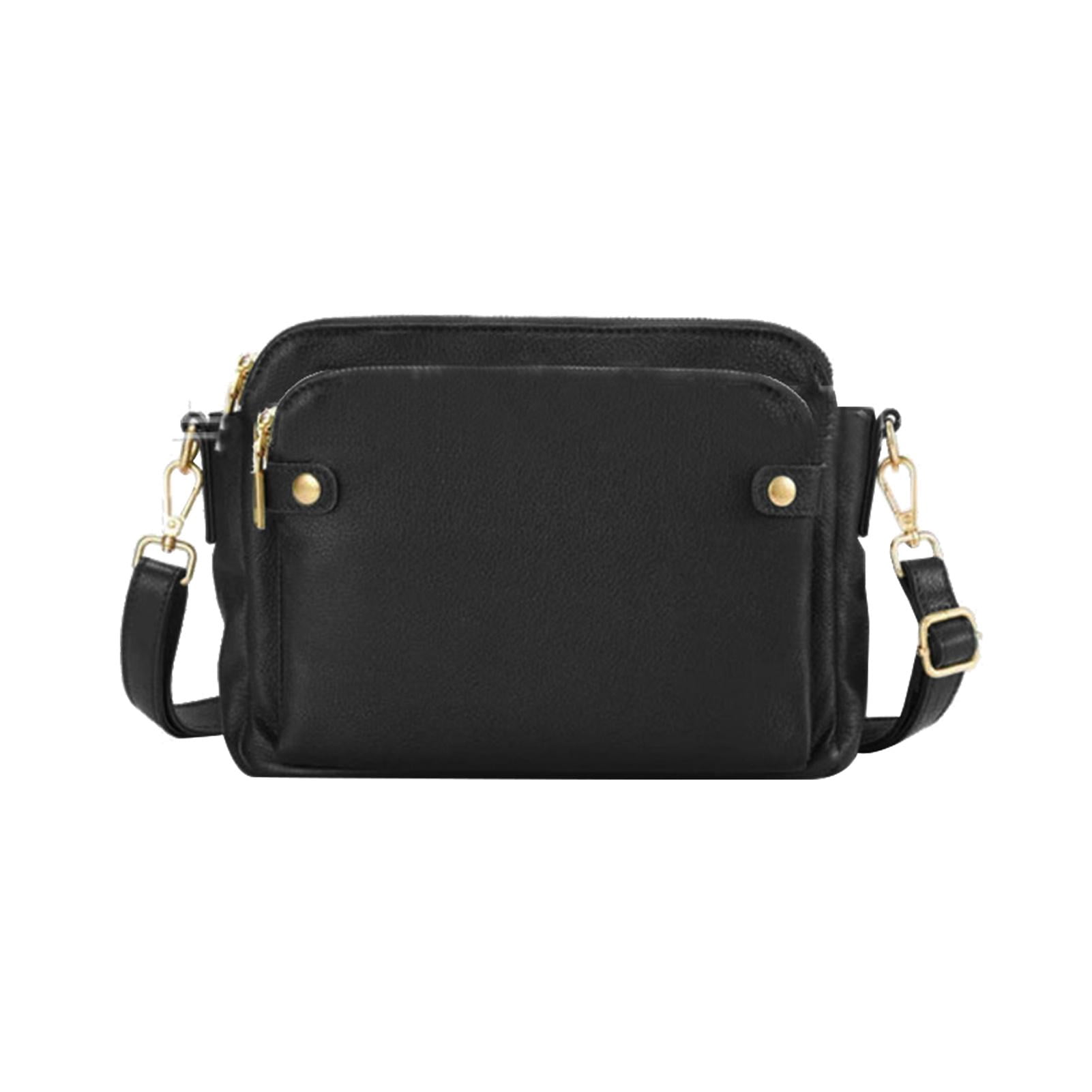 Facaimo Crossbody Leather Shoulder Bags And Clutches Women's Three