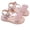Pink, variant on Owordtank Toddler Girls Closed-Toe Sandals with Bear Decor, Adjustable Strap Non-Slip Summer Shoes