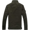 thumbnail image 3 of Veste Cargo en Coton pour Hommes Col Montant Décontracté Hiver, 3 of 3