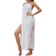 thumbnail image 4 of Lucakuins Mujeres Bikini Cover-ups Verano Color sólido Suelto Sin espalda Slit Halterneck Traje de baño para la playa Traje de baño Lucakuins  moda, 4 of 6