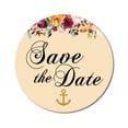 thumbnail image 1 of Darling Souvenir 45 Pcs Ivory Round Floral & Anchor Save The Date Stickers DIY Envelope Seals-1.6 Inches, 1 of 4