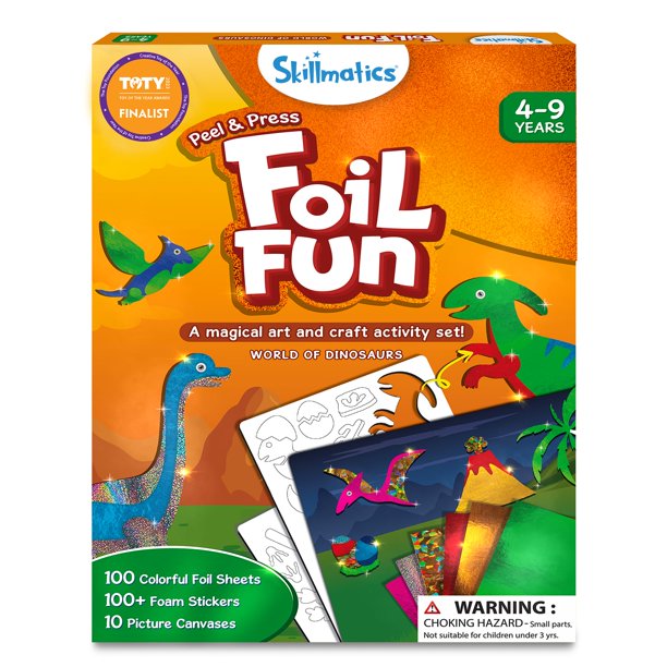 Actividad de arte y manualidades Skillmatics Foil Fun Dinosaurios para niños mayores de 4 años