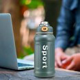 thumbnail image 5 of Fiudx Ofertas y liquidaciones Botella de agua aislada con pajita para adultos, tazas térmicas grandes al vacío para bebidas frías y calientes, termos de acero inoxidable sin BPA, frasco a prueba de f, 5 of 5