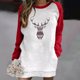 thumbnail image 2 of Vestido de Sudadera Para Mujer Vestido de Navidad Moda Casual Estampado Manga Larga Cuello Redondo Contraste Color Suéter Top Odeerbi ODB172723, 2 of 5