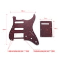 thumbnail image 3 of Red Tortoise SSH Pickguard Set for American ST Electric Guitars - 4-Ply PVC & Celluloid Construction with Back Plate, 18 Screws, Protective Film - Single-Single-Humbucker Configuration, 0.1in, 3 of 6