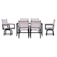 thumbnail image 6 of Enyopro 7 Piece Patio Dining Set, Metal Outdoor Dining Set Swivel Chairs, All-Weather Patio Dining Furniture Sets for Backyard, Bistro, PoolSide, 6 of 8