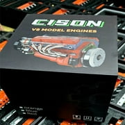 89%-Gasoline Ohv V8 Small-Block Engine Model Kits, Cison V8 Engine Kit Gasoline, V8 Engine Kits, Build Your Own Stem V8 Model Engine for Adults, Mini V8 Model Engine Kit(Orange)