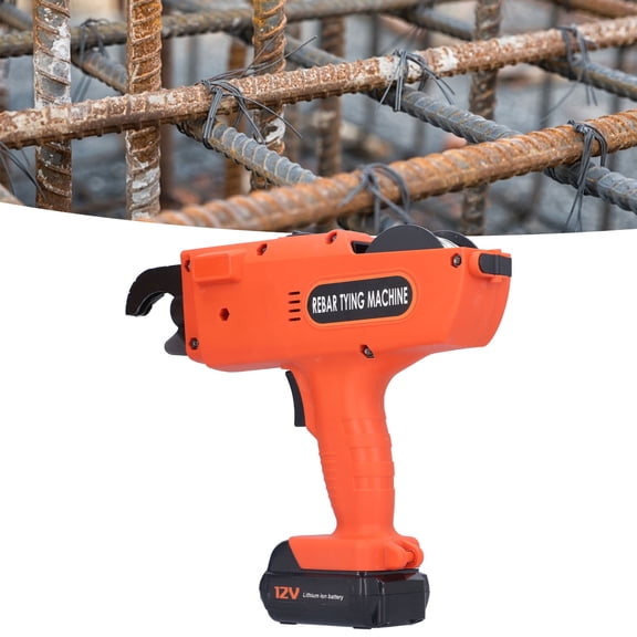 Loewten Machine à Attacher Électrique, Machine à Attacher les Barres d'Armature à Forte Puissance avec Batterie de 4500Mah pour Lingots en Acier Aluminium pour Emballage Lourd