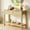 Natural 11"D x 39.4"W x 31.5"H, variant on Rattan Console Sofa Table with Outlets and -C Port Drawer Entryway Table with Synthetic Rattan Surface Open Shelf Behind Couch Entry Foyer Hallway Storage Natural