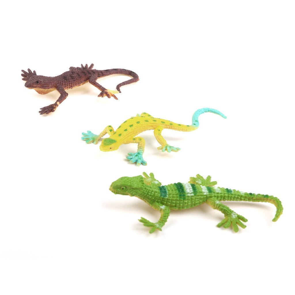 ACAMPTAR Gecko Small Plastic Lizard Simulation Reality Decoration Childrens Toys 12 pcs 