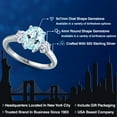 thumbnail image 2 of Gem Stone King 925 Sterling Silver Sky Blue Topaz and White Moissanite Engagement Ring for Women | 2.46 Cttw | Oval 9X7MM | Gemstone November Birthstone | Size 8, 2 of 7
