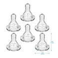 thumbnail image 2 of Dr. Brown’s Natural Flow Level 2 Narrow Baby Bottle Silicone Nipple, Medium Flow, 3m+, 100% Silicone Bottle Nipple, 6 Count, 2 of 10