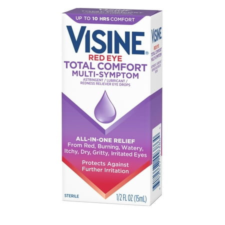 Visine Red Eye Total Comfort Multi-Symptom Eye Drops, 0.5 fl. oz