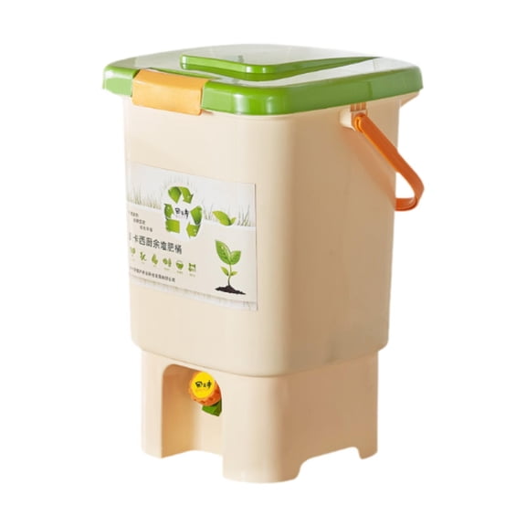 Pitycbo Counter Compost Bin Composting Container with Handle Large Capacity Fermentation M