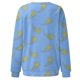 thumbnail image 3 of Gibobby Sudaderas para mujer Blusa de sudadera estampada con cuello redondo y manga larga para entrenamiento diario en casa y al libre para mujer(Azul,XG), 3 of 5