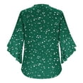 thumbnail image 5 of Neewe Long Sleeve Shirts for Women 2025 Fall Tops Floral Print Pleated Dressy Casual Blouses, 5 of 7