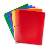 Pen+Gear Poly 2-Pocket Folders, Assorted Colors, 50 Pack