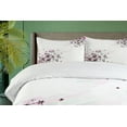 thumbnail image 4 of Ambesonne Floral Duvet Cover Set, Grunge Flower Motif Leaf, 2-Calking, Black Pale Pink Mint, 4 of 7