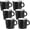 Black, variant on 4oz (120ml) Small Porcelain Espresso Cups, Set of 6 Ceramic Demitasse Mugs, Dishwasher & Microwave Safe, Tiny Coffee/Tea Cups for Daily Use