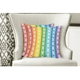 thumbnail image 4 of Ambesonne Colorful Throw Pillow Cover 2 Pack, Stripe Rainbow Pattern, 20", Multicolor, 4 of 6
