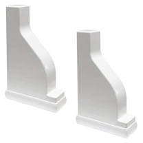 Decorative White Vinyl Pergola End 2"x 6" Rail, (Pack of 4)