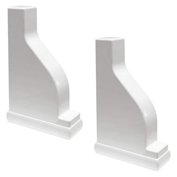 Decorative White Vinyl Pergola End 2"x 6" Rail, (Pack of 4)