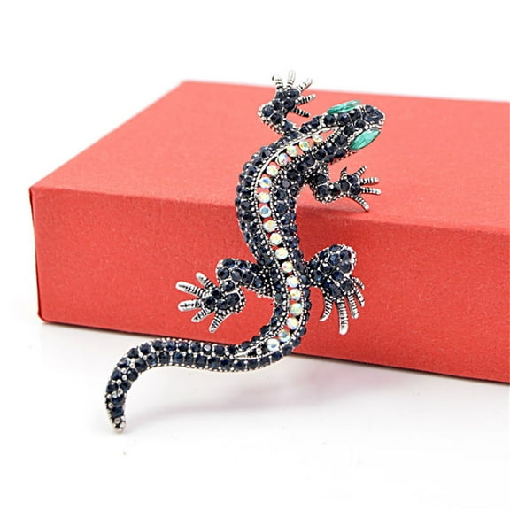 Teissuly Retro Brooch New Lizard Rhinestone Brooch Fashion Brooch