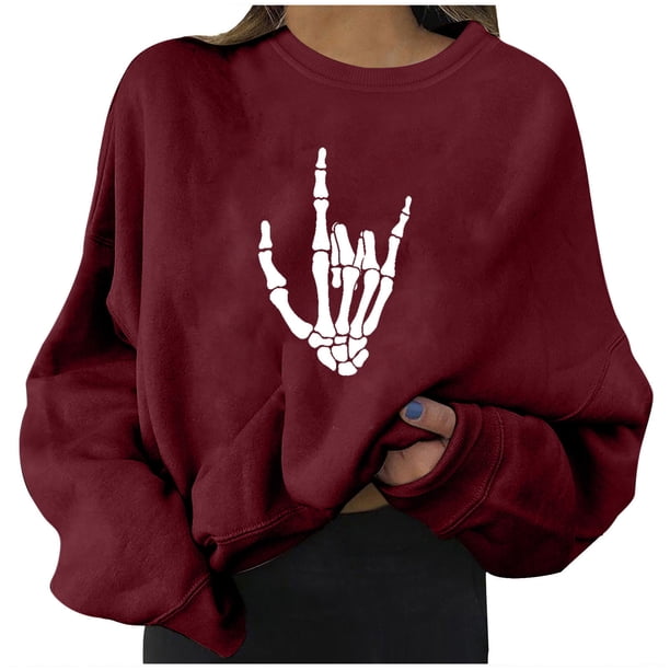 Tops para mujer, camisas, blusas, elegantes, informales, camisas de manga larga, estampado de moda, cuello redondo, camiseta suelta, blusa de otoño, jersey Odeerbi ODB-5
