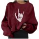 thumbnail image 1 of Tops para mujer, camisas, blusas, elegantes, informales, camisas de manga larga, estampado de moda, cuello redondo, camiseta suelta, blusa de otoño, jersey Odeerbi ODB-5, 1 of 8