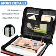 thumbnail image 5 of Scarlet Hibiscus Printed Zipper Binder with Handle&Shoulder Strap 2 inch 3 Ring 500+300 Sheet Capacity File Folder Organizer, 5 of 8
