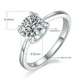thumbnail image 3 of 1.00 Ct Classic Diamond Wedding Ring Moissanite Engagement Ring In 18K White Gold Plating Over Silver(D Color, VVS1 Clarity), 3 of 3