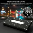 thumbnail image 4 of OTOSTAR Bling Bling Car Sun Visor Tissue Box Mask Holder, Pure Handmade Crystal Auto Napkin Box Holder PU Leather Backseat Paper Towel Box with 1 Tissue Refill (Black), 4 of 8