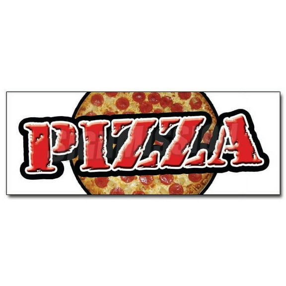 12" PIZZA DECAL sticker shop place fresh hot