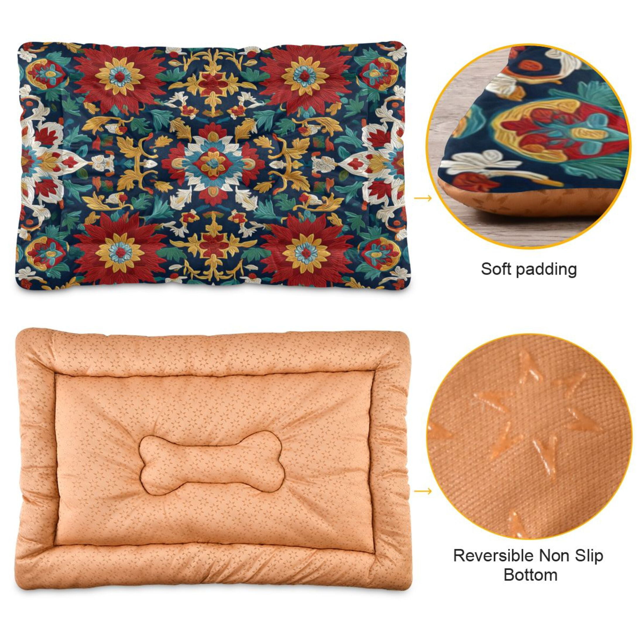 Cozy Mat Pet Bed Indoor Outdoor Warm Soft For Cat Dog Puppy(S/M) Persian Pattern