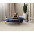 thumbnail image 2 of Hound Navy Blue Velvet Pet Bed, 2 of 7