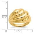 thumbnail image 3 of Real 14kt Yellow Gold Polished Swirl Dome Ring Size: 5; for Adults and Teens; for Women and Men, 3 of 5