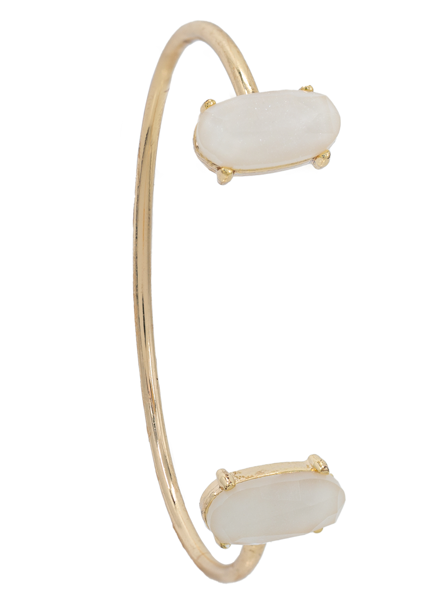 Time and Tru Women's Gold Tone Round Watch and Bangle Bracelet Set, 2-Piece