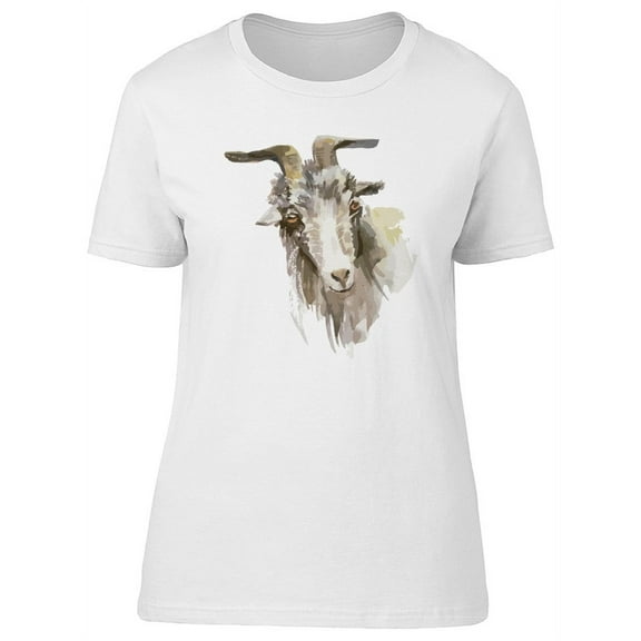Cool Watercolor Goat T-Shirt Women -Image by Shutterstock, Female Medium