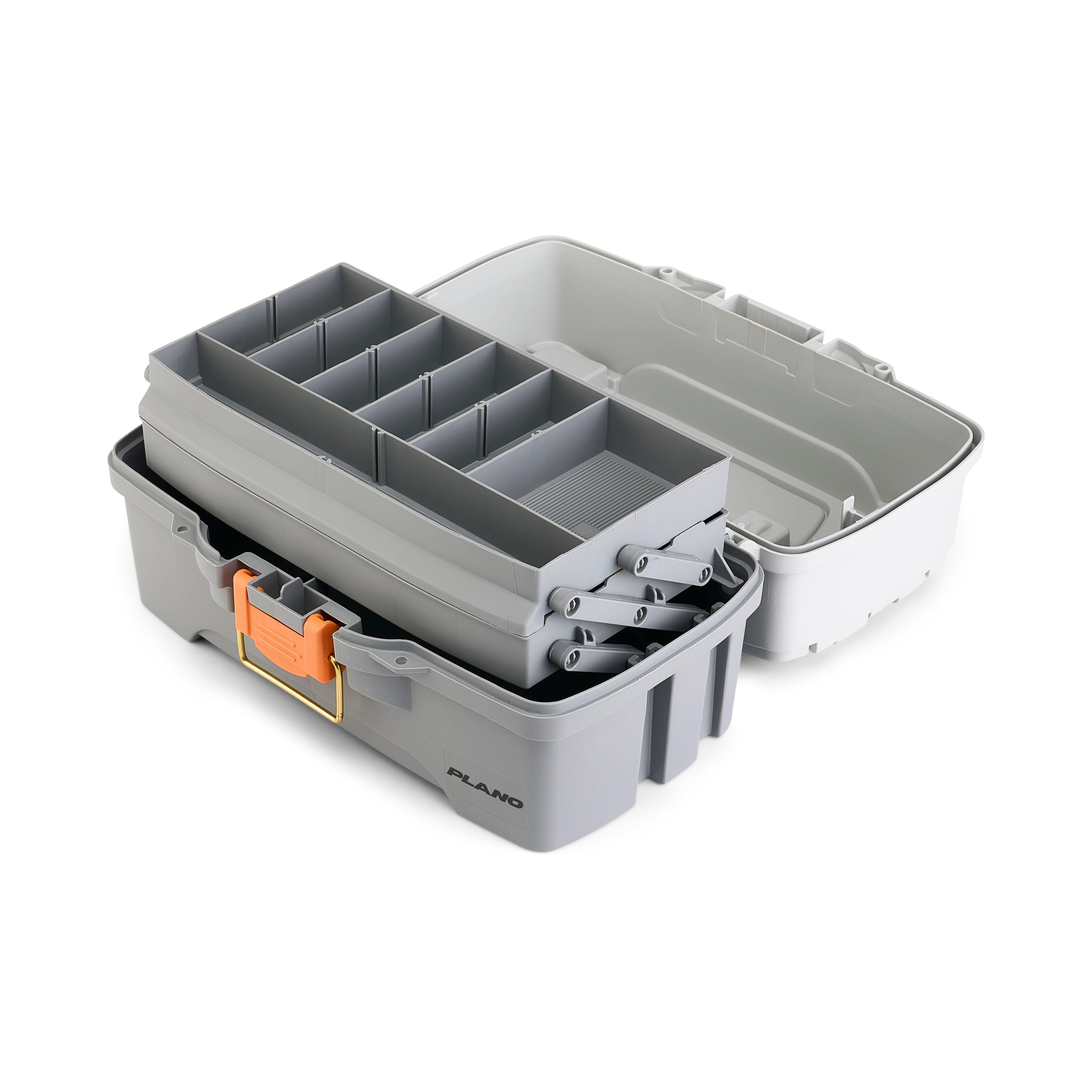 Plano Two-Tray Tackle Box, Light Grey/Dark Grey