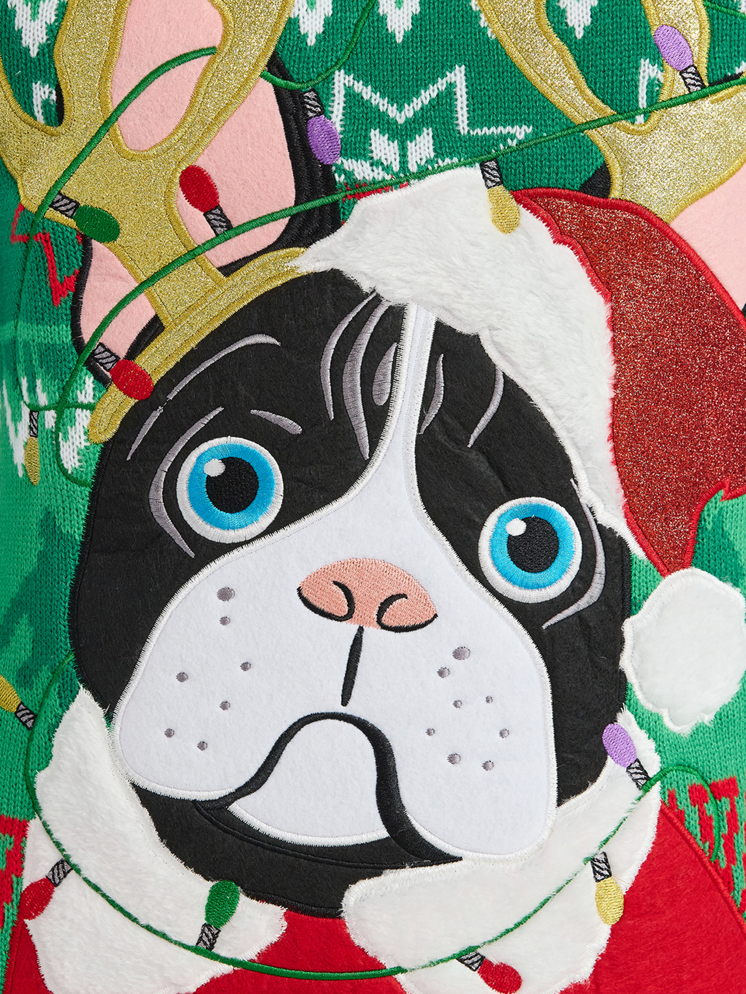 Men's Frenchie Dog Christmas Sweater from Holiday Time, Midweight, Sizes M-2XL