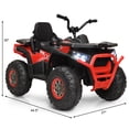 thumbnail image 2 of Gymax 12V Electric Kids Ride On Car ATV 4-Wheeler Quad w/ LED Light Red, 2 of 7