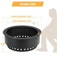 thumbnail image 5 of Aoodor 36" Wood Burning Smokeless Fire Pit Ring, Double-Layer Metal Fire Pit Insert for Backyard Bonfire & Outdoor BBQ, 5 of 9