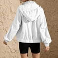 thumbnail image 6 of SYwaren Women's Lightweight Athletic Rain Jacket Full Zip Hooded Mock Neck Water Resistant Hiking Casual Long Sleeve with Pockets, 6 of 9