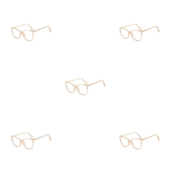 Qarigey Gafas de ojo de gato a la moda Anti luz azul transparente estilo Vintage gafas de marco grande de lujo para champán óptico Type2 NO2